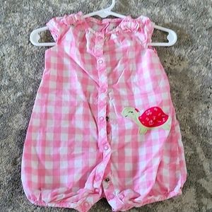 Carter's Pink Plaid romper